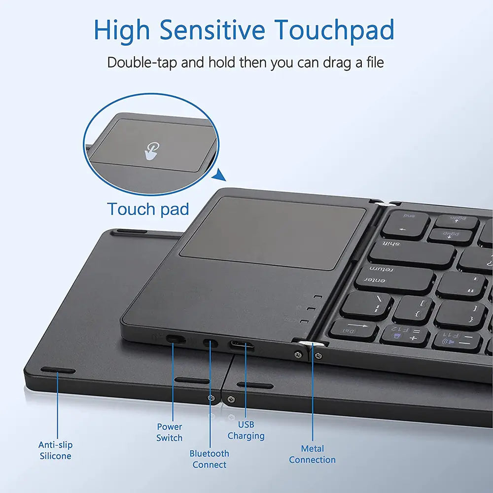 Portable Foldable Wireless Keyboard